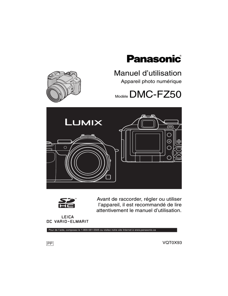 Panasonic DMCFZ50 Operating instructions Panasonic DMCFZ50 Operating instructions
