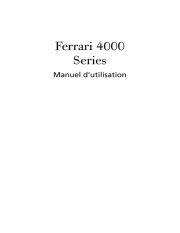 Acer Ferrari 4000 Manuel utilisateur | Manualzz