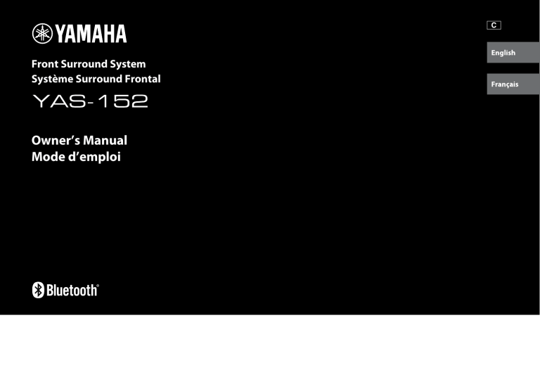 Yamaha YAS-152 Owner's manual Yamaha YAS-152 Owner's manual