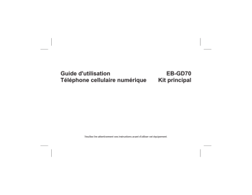 Panasonic EBGD70 Operating instructions Panasonic EBGD70 Operating instructions