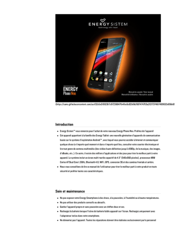 ENERGY SISTEM Energy Phone Neo Mode d'emploi | Manualzz ENERGY SISTEM Energy Phone Neo Mode d'emploi | Manualzz