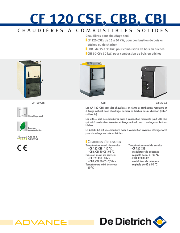 Feuillet technique CF 120 CSE, CBB , CBI Feuillet technique CF 120 CSE, CBB , CBI