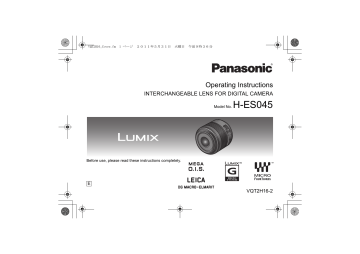 Panasonic HES045E, H-ES-045E Owner's manual Panasonic HES045E, H-ES-045E Owner's manual