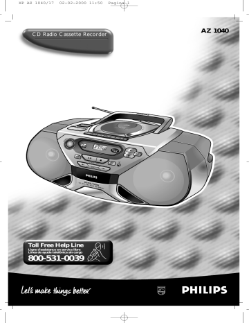 Philips AZ1040 User Guide Manual Philips AZ1040 User Guide Manual