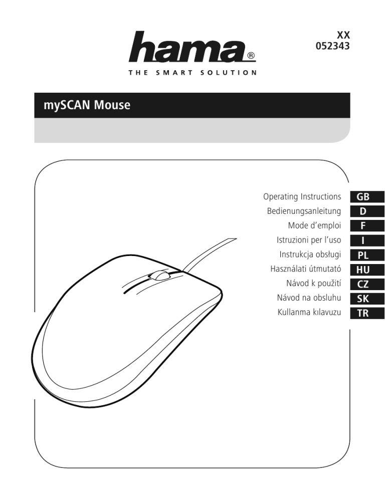 Hama 00052343 Owner's manual Hama 00052343 Owner's manual