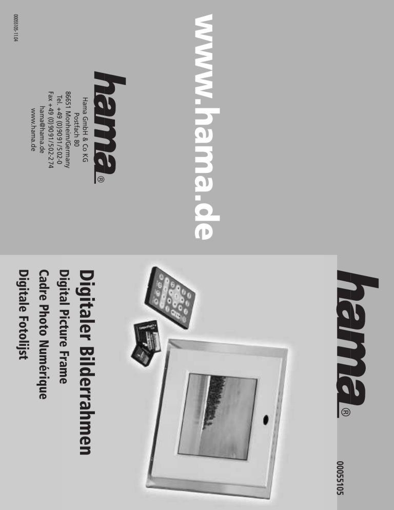 Hama 00055105 Owner's manual Hama 00055105 Owner's manual