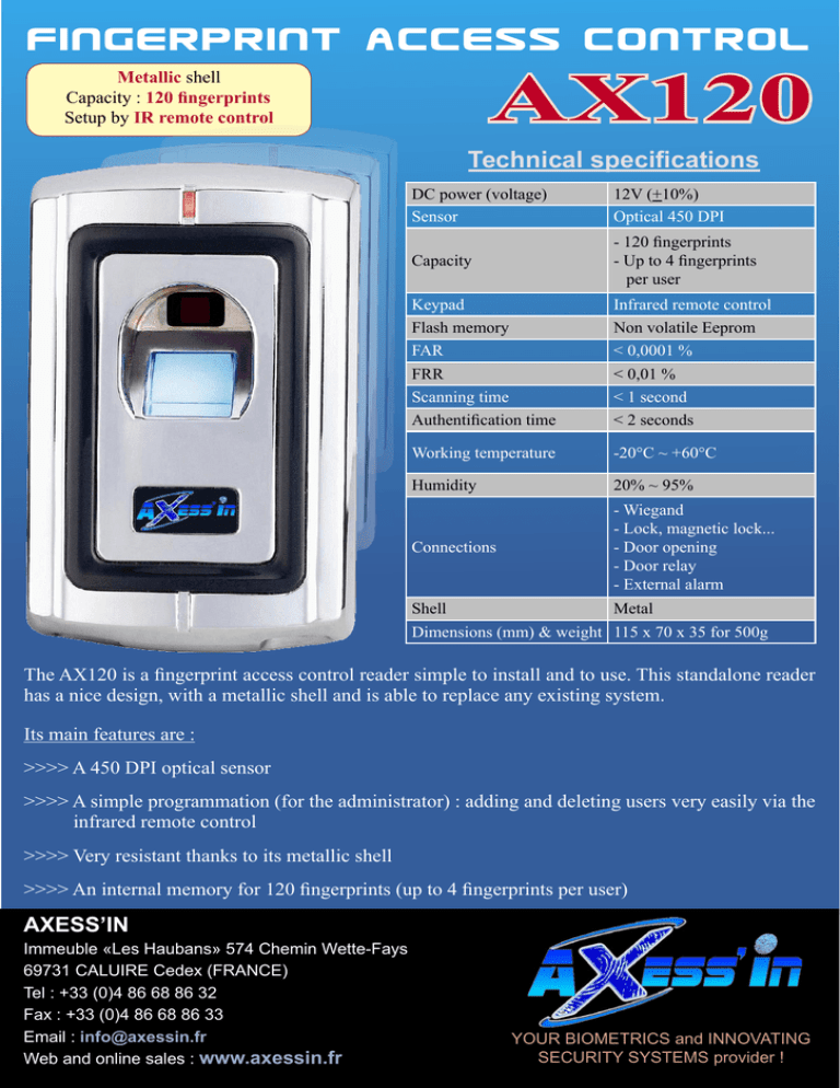 fingerprint access control fingerprint access control