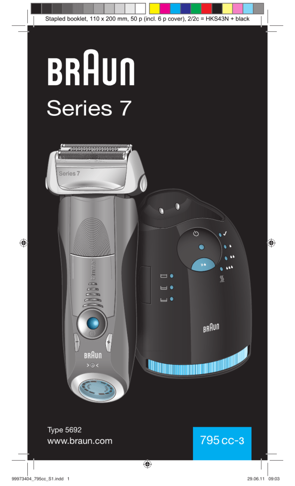 Braun 795cc-3, Series 7 User manual Braun 795cc-3, Series 7 User manual