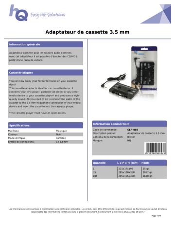 Fiche produit Fiche produit