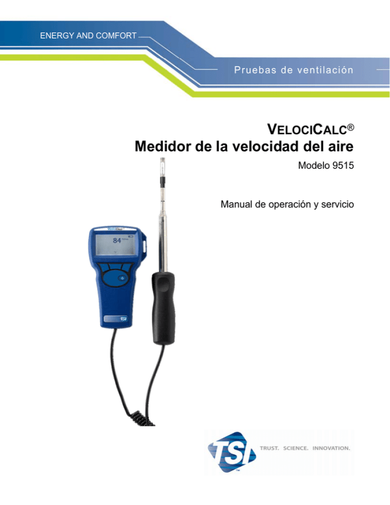 VelociCheck Air Velocity Meter Model 9515 operation and service VelociCheck Air Velocity Meter Model 9515 operation and service