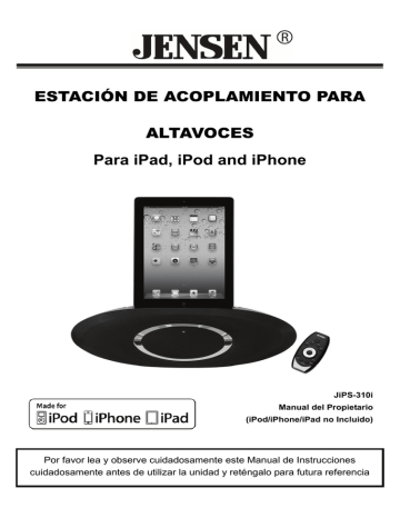 ESTACIÓN DE ACOPLAMIENTO PARA ALTAVOCES Para iPad ESTACIÓN DE ACOPLAMIENTO PARA ALTAVOCES Para iPad