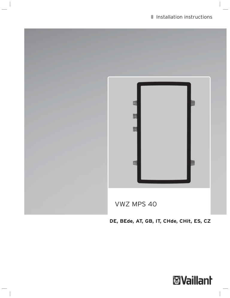 Vaillant Buffer tank Installation Manual Vaillant Buffer tank Installation Manual