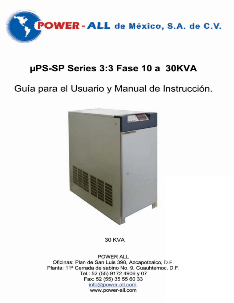µPS-SP Series 3:3 - Power-all µPS-SP Series 3:3 - Power-all