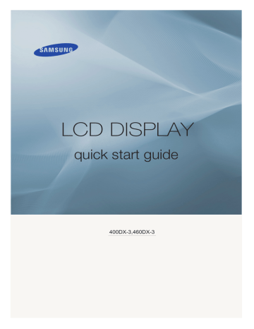 Samsung 400DX-3 Guía de inicio rápido | Manualzz Samsung 400DX-3 Guía de inicio rápido | Manualzz