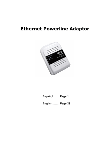 Ethernet Powerline Adaptor | Manualzz Ethernet Powerline Adaptor | Manualzz
