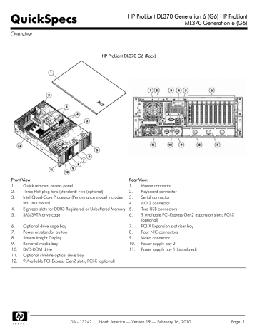 HP ProLiant DL370 Generation 6 (G6) HP ProLiant DL370 Generation 6 (G6)