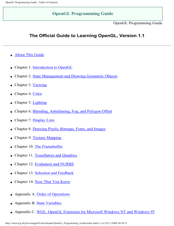 OpenGL Programming Guide OpenGL Programming Guide