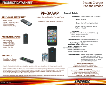 PP-3AAAP - Energizer Technical Information PP-3AAAP - Energizer Technical Information