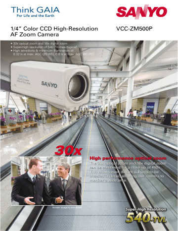 Sanyo VCC-ZM500P, SFA174F Specification Sanyo VCC-ZM500P, SFA174F Specification