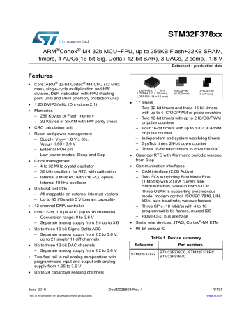 ARM®Cortex - STMicroelectronics ARM®Cortex - STMicroelectronics