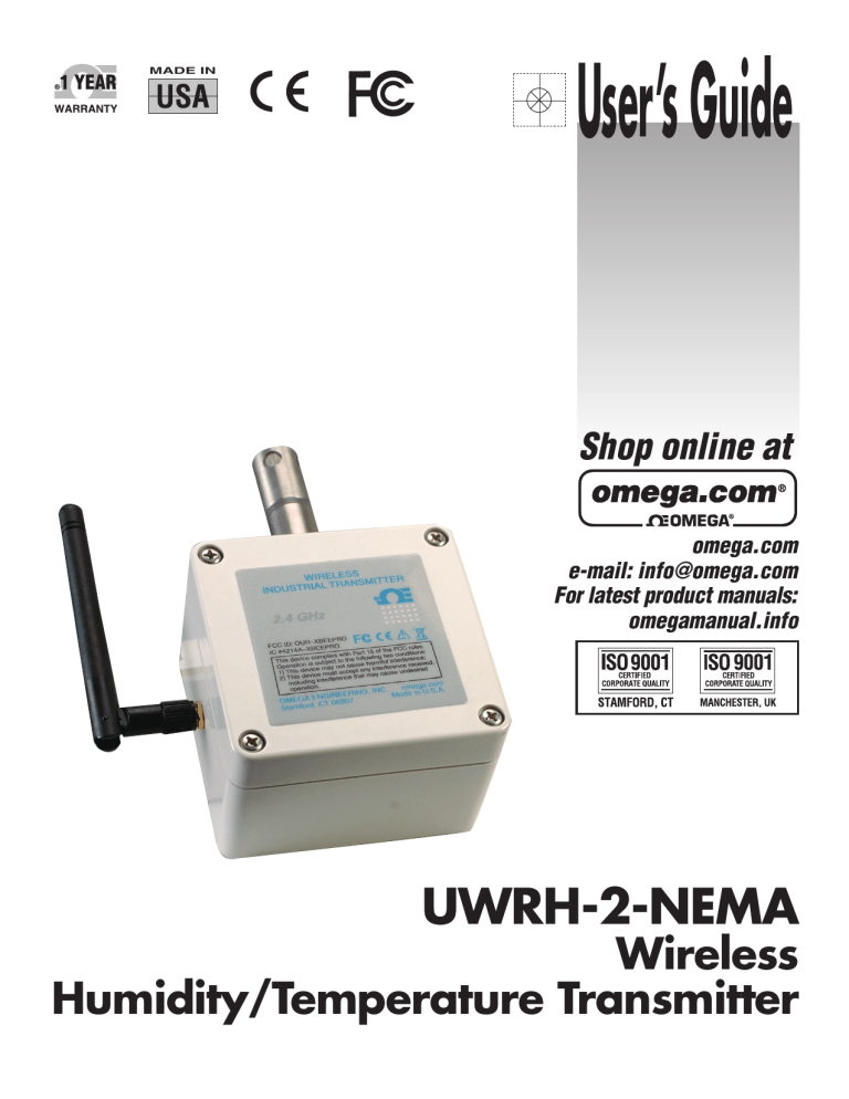 Wireless Humidity/Temperature Transmitter Wireless Humidity/Temperature Transmitter