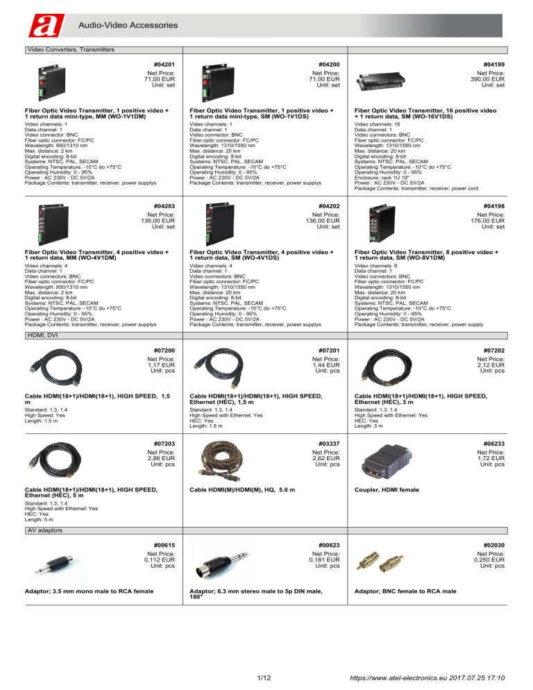 Audio-Video Accessories Audio-Video Accessories