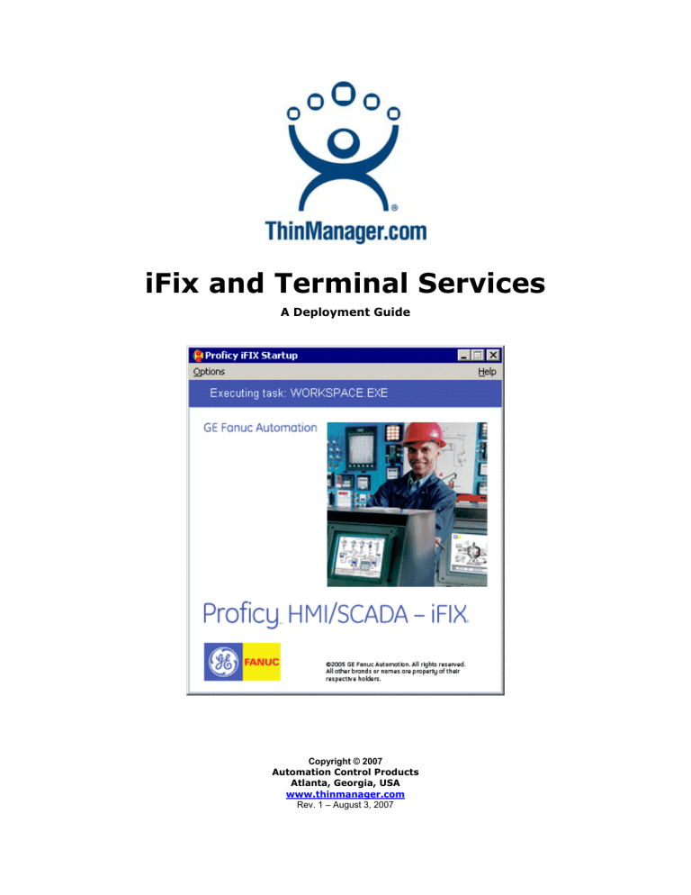 iFix Deployment In Terminal Services iFix Deployment In Terminal Services