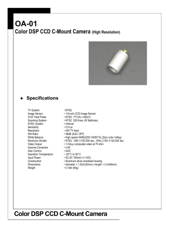 Color DSP CCD Camera Color DSP CCD Camera