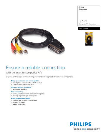 SWV2255/10 Philips Scart cable SWV2255/10 Philips Scart cable