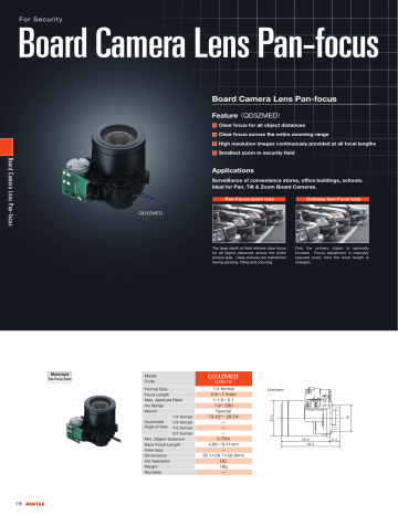 Board Camera Lens Pan Board Camera Lens Pan