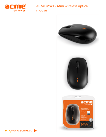 ACME MW12 Mini wireless optical mouse | Manualzz