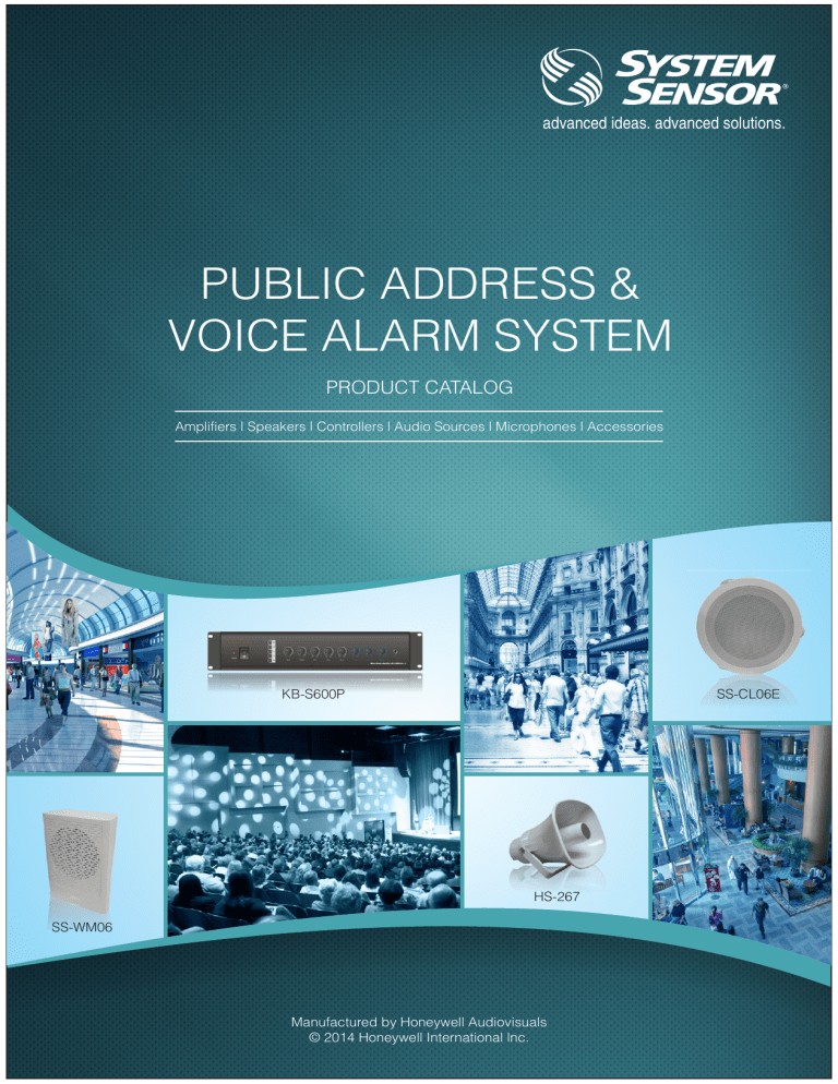 System Sensor Catalogue- Speakers, PA System Sensor Catalogue- Speakers, PA