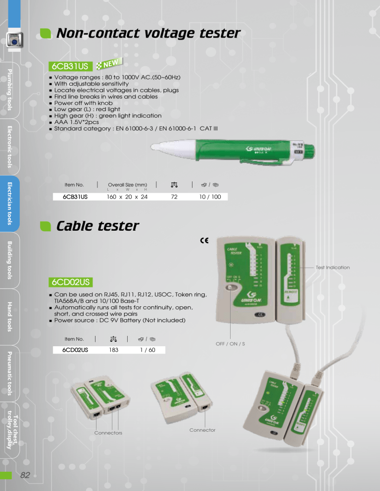 Non-contact voltage tester Cable tester Non-contact voltage tester Cable tester