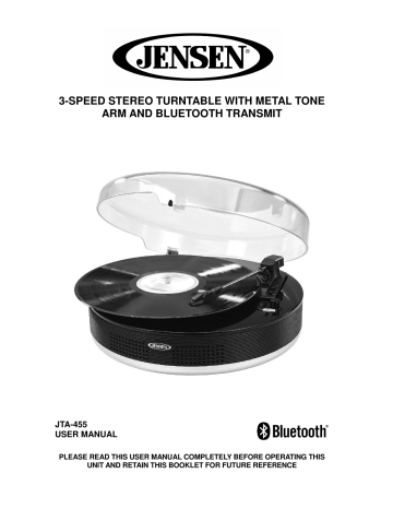 Jensen JTA-300 User manual | Manualzz Jensen JTA-300 User manual | Manualzz