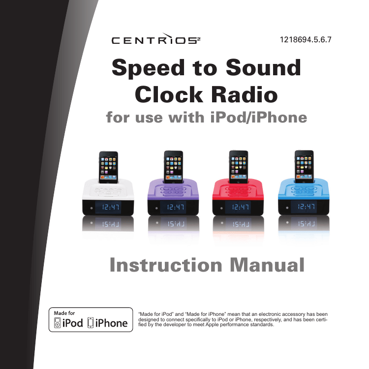 Speed to Sound Clock Radio Speed to Sound Clock Radio