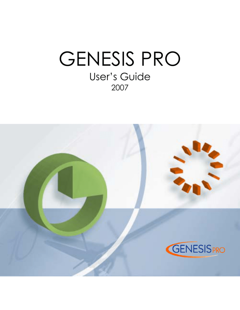 GENESIS PRO GENESIS PRO