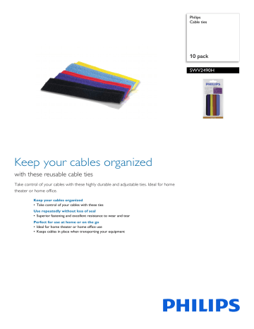 SWV2490H/37 Philips Cable ties SWV2490H/37 Philips Cable ties