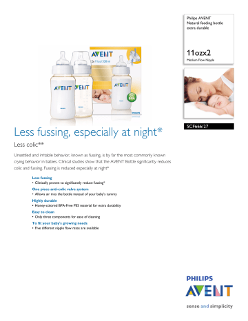 SCF666/27 Philips Natural feeding bottle extra durable SCF666/27 Philips Natural feeding bottle extra durable