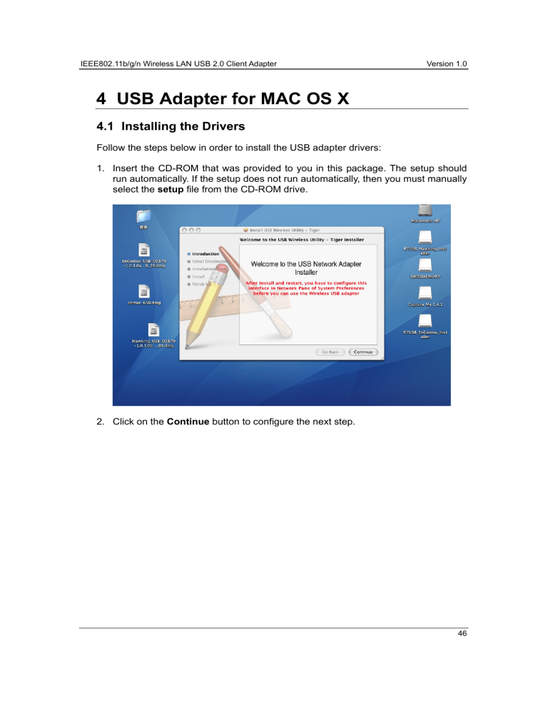 4 USB Adapter for MAC OS X 4 USB Adapter for MAC OS X