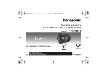 H-F007014 - Panasonic Canada H-F007014 - Panasonic Canada
