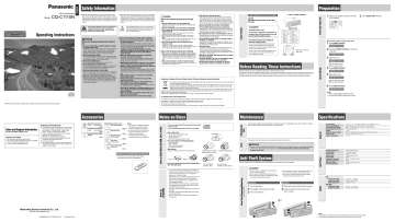 Panasonic CQC1115N Operating instructions Panasonic CQC1115N Operating instructions