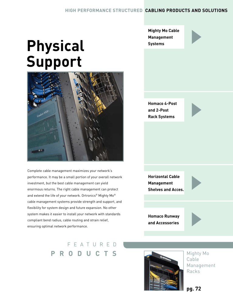 Mighty Mo® 6 Seismic Cable Management Racks Mighty Mo® 6 Seismic Cable Management Racks