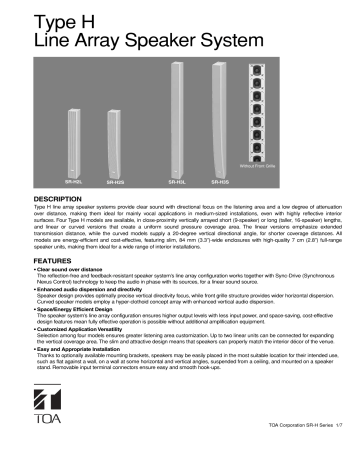 Type H Line Array Speaker System Type H Line Array Speaker System