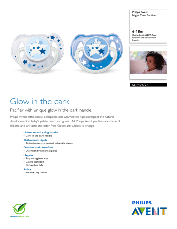 SCF176/22 Philips Night Time Pacifiers SCF176/22 Philips Night Time Pacifiers