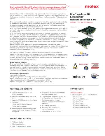 Brad® applicomIO EtherNet/IP Network Interface Card Brad® applicomIO EtherNet/IP Network Interface Card