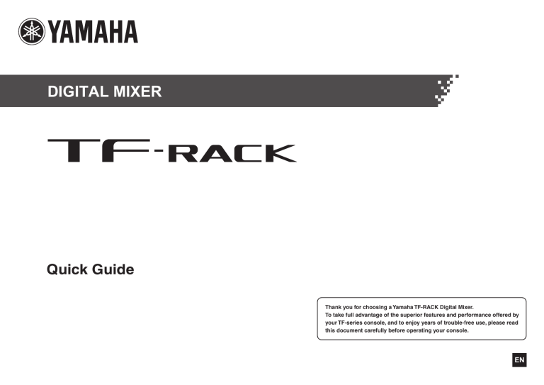 TF-RACK Quick Guide - Yamaha Downloads TF-RACK Quick Guide - Yamaha Downloads