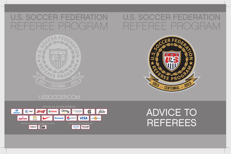 advice to referees - Massachusetts State Referee Committee advice to referees - Massachusetts State Referee Committee