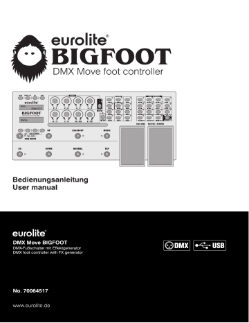 EuroLite DMX Move Bigfoot Foot Control DMX footswitch Owner's Manual | Manualzz