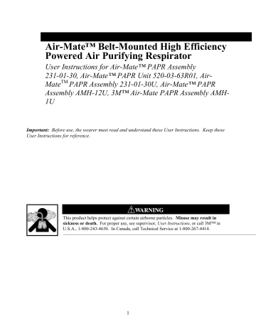 3M Air-Mate Instructions 3M Air-Mate Instructions
