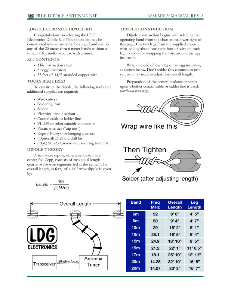 Then Tighten - LDG Electronics Then Tighten - LDG Electronics